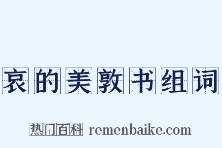哀的美敦书组词是什么意思的图片